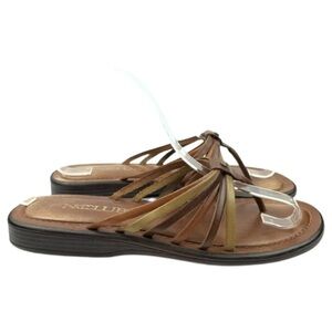 Nclub sandals size 8 brown strappy vintage 80s